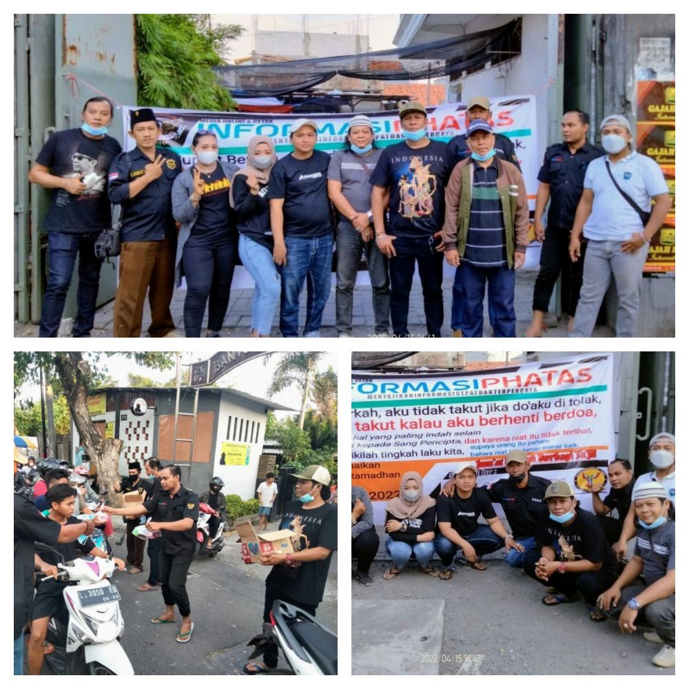 Gabungan Wartawan Berbagi Ta'jil, Berbagi Berkah Kepada Pengguna Jalan Raya Banyu Urip Surabaya