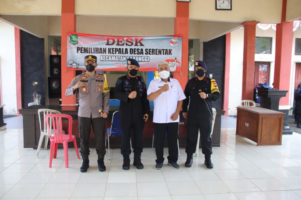 Kapolres Sumenep Dampingi Dansat Brimob, Cek Kesiapan Personel Pengamanan Pilkades Serentak 2021