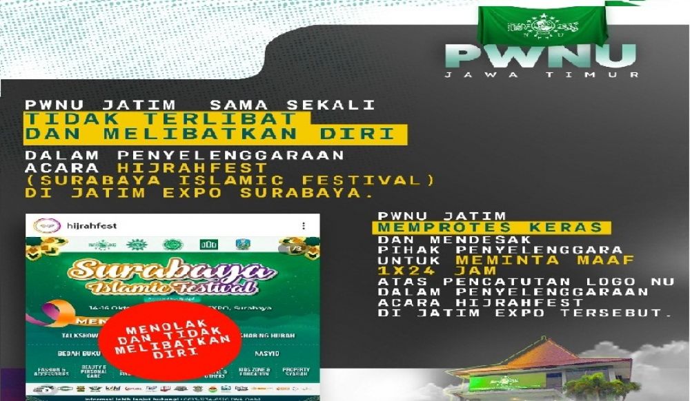Tak Terima Logo NU Dicatut, PWNU Jatim Bereaksi Keras Dan Deadline Panpel 1X24 Jam Untuk Minta Maaf