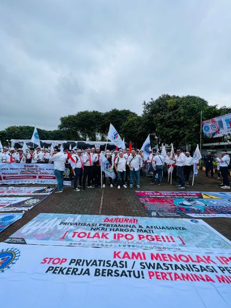 Tolak Korporasi  IPO PT Pertamina Geothermal Energi, FSPPB Turunkan 2000 Massa Gelar Aksi Damai