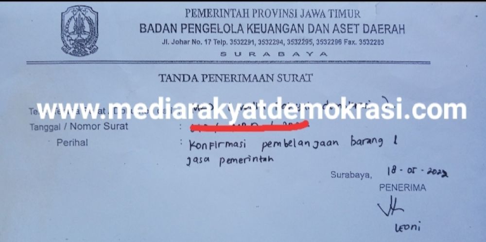 Jawab Konfirmasi Pelanggaran Dengan Kata Tidak Dapat Berpartisipasi, BPKAD Jatim Diduga Lecehkan Perusahaan Media