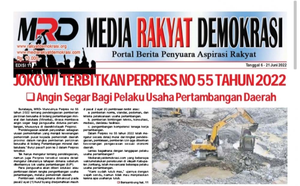 Pendelegasian Pemberian IUP Daerah Jadi Harapan Pelaku Usaha Pertambangan Yang Sempat Mati Suri Akibat Pandemi Dan Pencabutan Izin Pusat