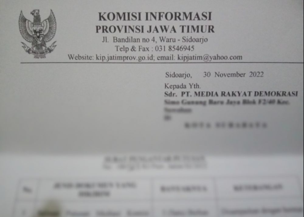 Hasil Putusan Sidang Sengketa Informasi Antara MRD Melawan BPKAD, KI Jatim Perintahkan Hal Ini