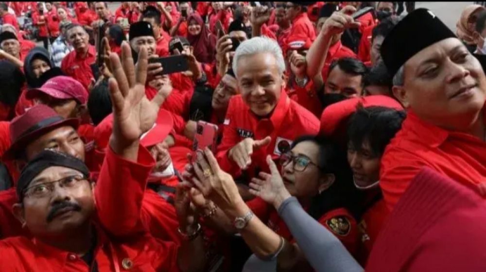 Teriakan Ganjar Presiden Menggema Saat Ganjar Pranowo Tiba Di Lokasi Acara HUT PDIP Ke-50