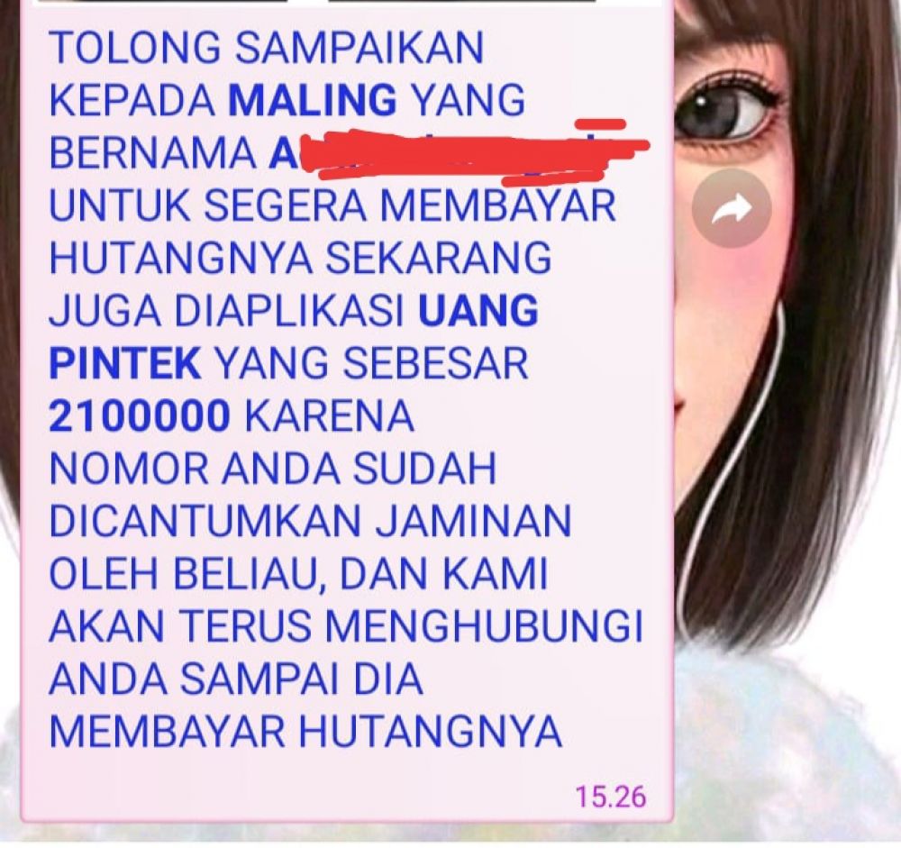 Data Pribadinya Disebar Dan Dikatai Maling, Nasabah Ini Bakal Laporkan Aplikasi Pinjol Uang Pintek Ke Polisi