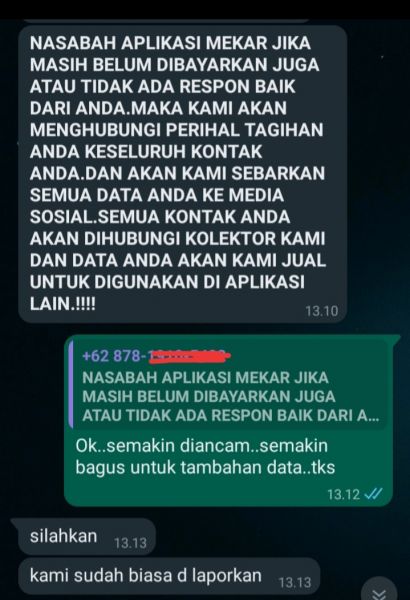 Data Sudah Disebarin Tapi DC Pinjol Ilegal Masih Nagih Dan Main Ancam, Debitur Ini Ajak Masyarakat Indonesia Bangkrutkan Pinjol Ilegal