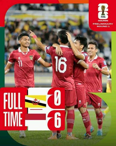 Rangking FIFA Terbaru Timnas Indonesia Usai Bantai Brunei Darussalam 12-0 Dalam Dua Kali Laga