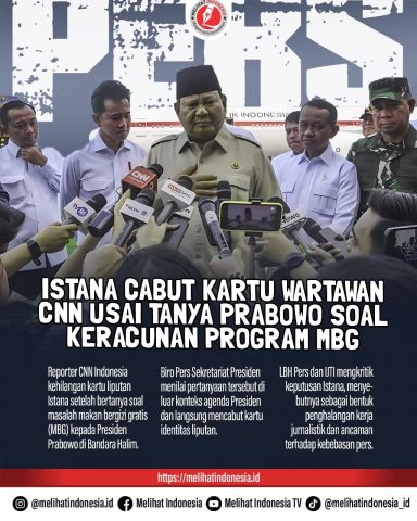 Istana Cabut Kartu Wartawan CNN Usai Tanya Prabowo soal Keracunan Program MBG?