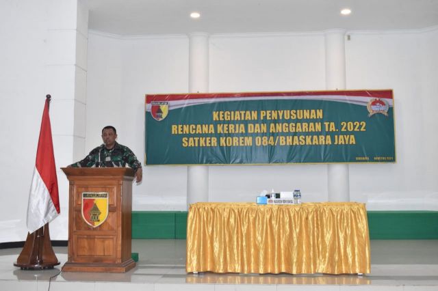 Korem 084/Bhaskara Jaya menggelar kegiatan Penyusunan RKA TA 2021