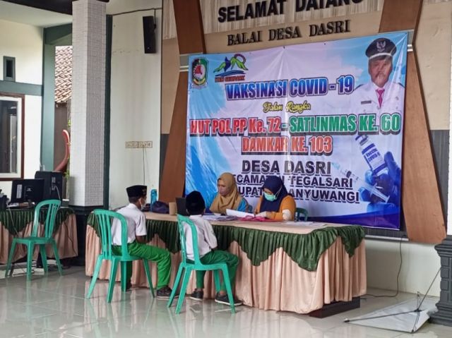 Gandeng Muspika Tegalsari, Pemdes Dasri Gebyar Vaksin Covid-19 Untuk Warga