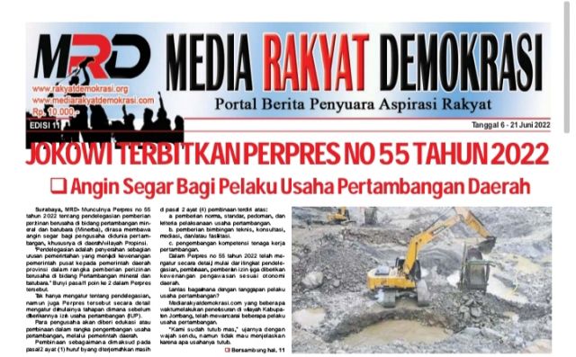 Pendelegasian Pemberian IUP Daerah Jadi Harapan Pelaku Usaha Pertambangan Yang Sempat Mati Suri Akibat Pandemi Dan Pencabutan Izin Pusat