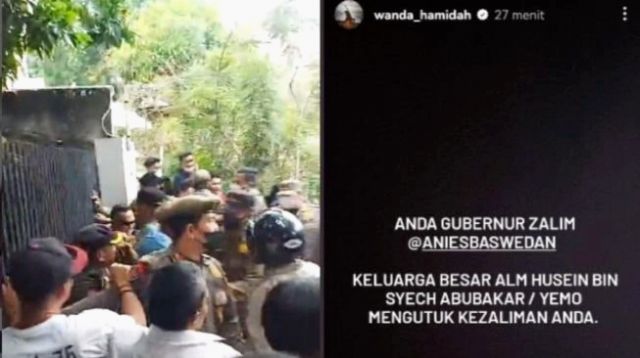 Rumah Aktris Dan Mantan Anggota DPR Dibongkar Satpol PP Atas Perintah Anies, Wanda Hamidah : Anda Gubernur Zalim