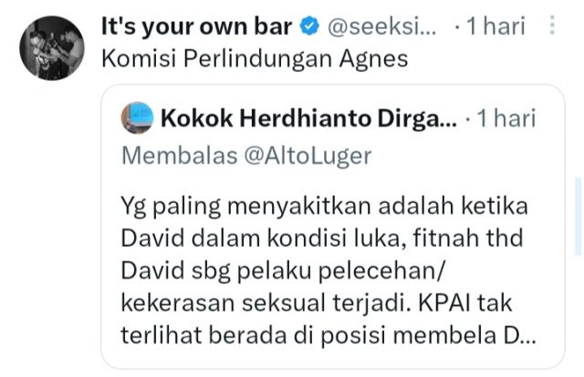 Ayah David Ozora Ke KPAI : Komisi Perlindungan Agnes!