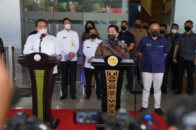 Datangi Kejagung RI, Erick Tohir Laporkan Dugaan Korupsi PT Garuda Indonesia