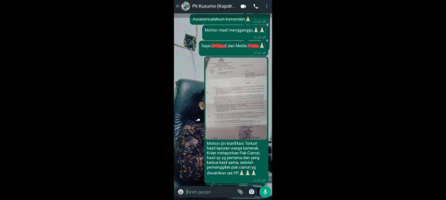 SP2HP Kasus Pengerusakan Warung Bibis Bunder Diduga Copy Paste, Kapolresta Sidoarjo Terkesan Bungkam Saat Dikonfirmasi Wartawan